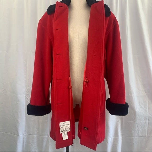 Vintage United Fashions Red Wool Coat - Picture 5 of 13